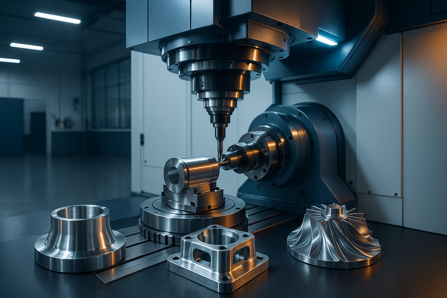 CNC precision machining workshop